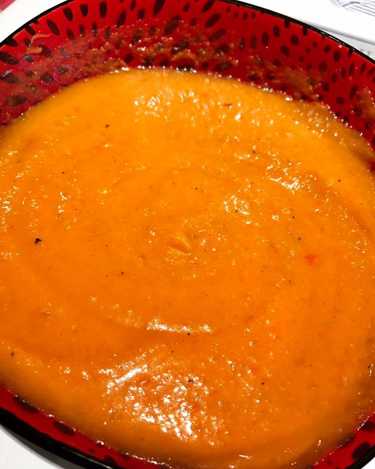 Sweet Potato & Roasted Red Pepper Bisque